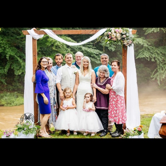 Royal Blue Calvin Klein Dress Size 4 Flare Sleeve - Picture 3 of 3